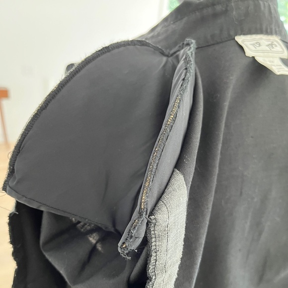 TOP TOPS Vintage Embellished Black Button Front Blouse Sequins Beads 80's Vibes - Picture 12 of 16